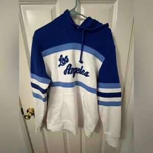 Los Angeles Lakers Mitchell & Ness Blue/White Head Coach Hoodie (M)